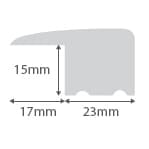 Alternative view of Hardwood L-Section 15mm Thick