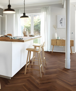 Prestige American Walnut Matt Lacquered Herringbone Flooring