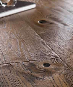 Boen Handcrafted Oak Antique Brown Deep Brushed Live Natural Oil 209mm