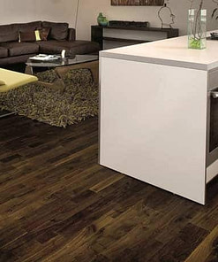 Junckers 2-Strip Black Oak Flooring kitchen