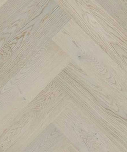 Click Herringbone Engineered Light Grey Oak Flooring Brushed & Matt Lacquer