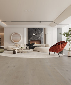 Timba Floor 12mm Aspen Click Engineered Oak Flooring Brushed & Matt Lacquered 190mm Wide