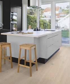 Boen Chaletino Oak Pale White Canyon Brushed Live Pure Lacquer 300mm