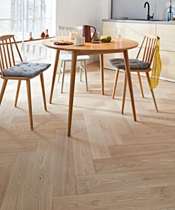 Boen Herringbone Click Adagio Oak White Engineered Flooring Brushed & Oiled