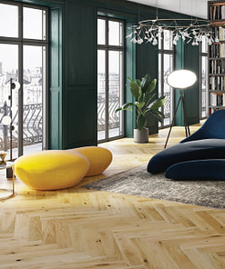 Atkinson & Kirby Brenin Click Herringbone Engineered Oak Flooring Brushed & Oiled