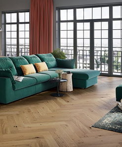 Atkinson & Kirby Grizedale Click Herringbone Engineered Oak Flooring Brushed & Oiled
