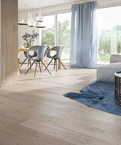 14mm Silver Oak 5G Click Engineered European Oak Flooring Brushed & Lacquered 130mm