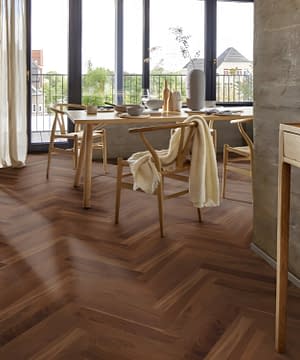 Prestige American Walnut Nature Oiled Herringbone Flooring