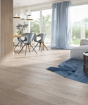 14mm Silver Oak 5G Click Engineered European Oak Flooring Brushed & Lacquered 130mm