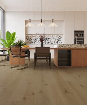 Timba Floor 12mm Blonde Click Engineered Oak Flooring Brushed & Matt Lacquered 190mm Wide