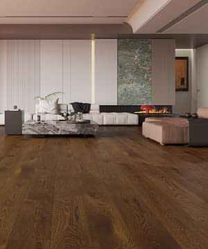 Timba Floor Cognac 12mm Click Engineered Oak Flooring Brushed & Matt Lacquered 190mm Wide