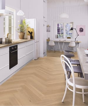 Boen Herringbone Unfinished Click Adagio Oak Engineered Flooring Brushed