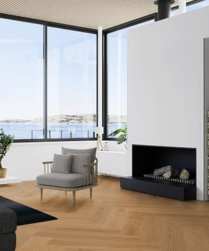 Boen Herringbone Click Castle Adagio Oak Engineered Flooring Brushed Oiled