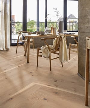 Boen Herringbone Click Castle Vivo Oak Engineered Flooring Brushed Live Pure Lacquer