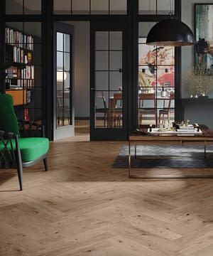 Timba Floor French Chateau Oak Click Herringbone Engineered Flooring Brushed Lacquered ENG-OAK-2065