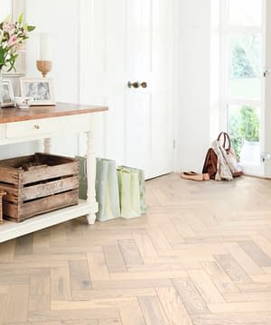 Timba Tradeline Arctic Oak Herringbone Brushed Oiled Engineered Flooring TLH-5419