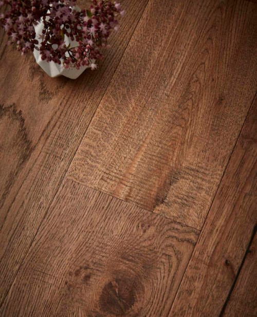 Contemporary Wyndham Hand Scraped Engineered Oak Flooring Natural Oiled