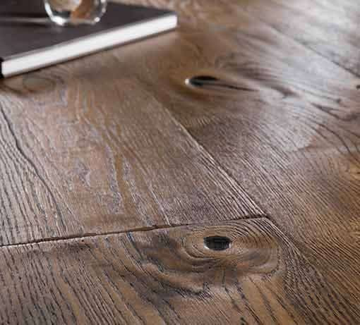 Boen Handcrafted Oak Antique Brown Deep Brushed Live Natural Oil 209mm