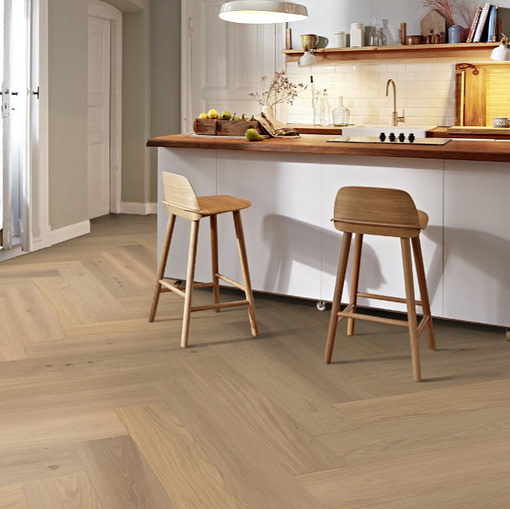 Boen Herringbone Click Castle Animoso Oak Engineered Flooring Brushed Live Pure Lacquer