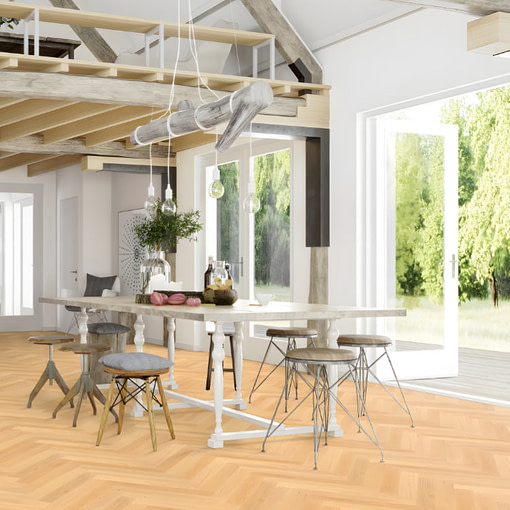 Prestige Ash Nature Oiled Herringbone Flooring