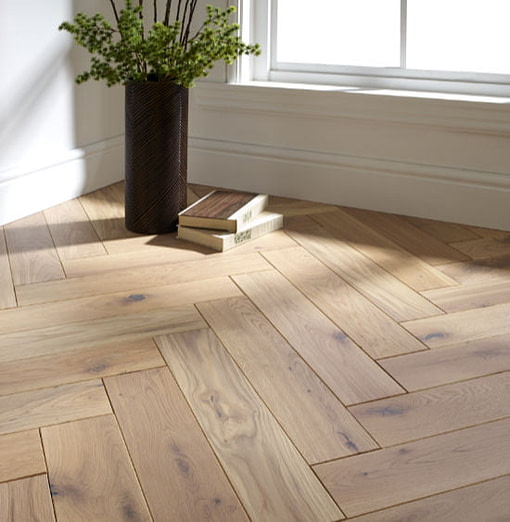 Atkinson & Kirby Engineered Herringbone Shrewsbury Oak Flooring