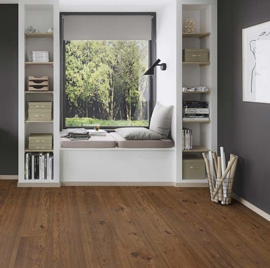 Boen Chaletino Oak Antique Brown Deep Brushed Live Natural Oil 300mm