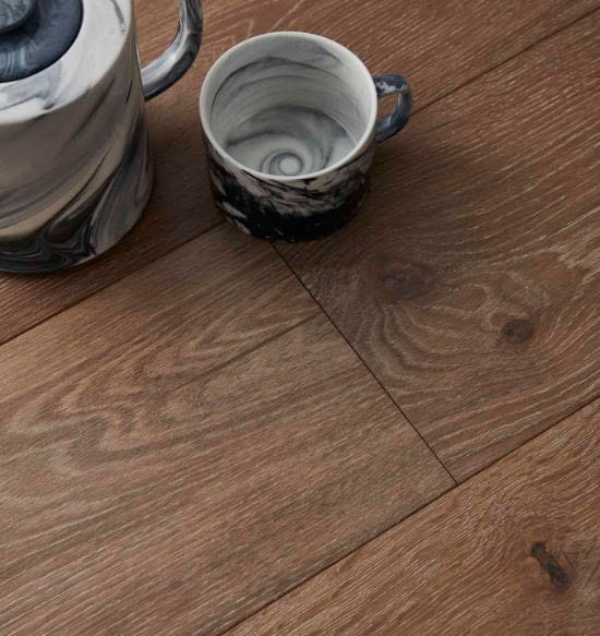 Contemporary Engineered Husar Oak Flooring Brushed & UV Oiled