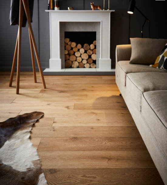 Contemporary Rydal Heavy Brushed Engineered Oak Flooring 18mm