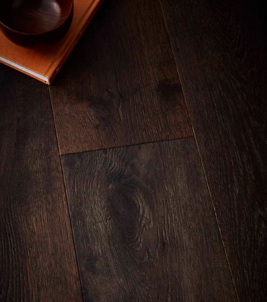 Contemporary Hackfall Heavy Brushed Engineered Oak Flooring 18mm x 190mm