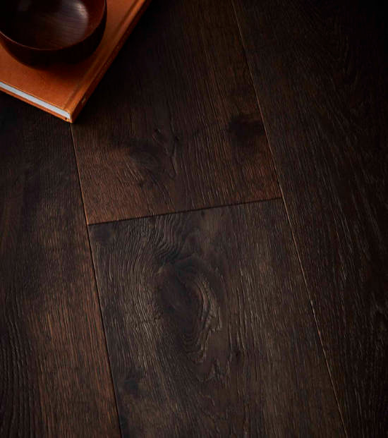 Contemporary Hackfall Heavy Brushed Engineered Oak Flooring 18mm x 190mm