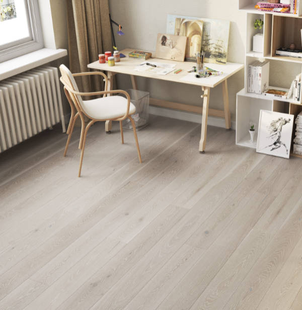 14mm 5G Click Clay Grey Engineered European Oak Flooring Brushed & Lacquered 180mm
