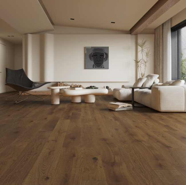 Timba Floor Harvest 12mm Click Engineered Oak Flooring Brushed & Matt Lacquered 190mm Wide