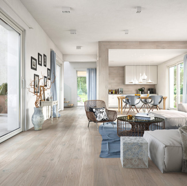 Timba Floor 14mm European Engineered Grey Oak Flooring 5G Click Lacquered 155mm