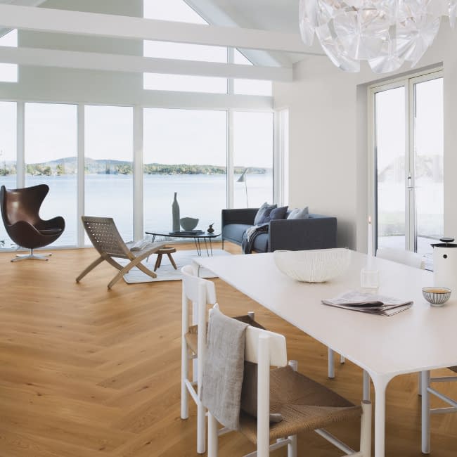 Boen Herringbone Click Castle Animoso Oak Engineered Flooring Brushed Oiled