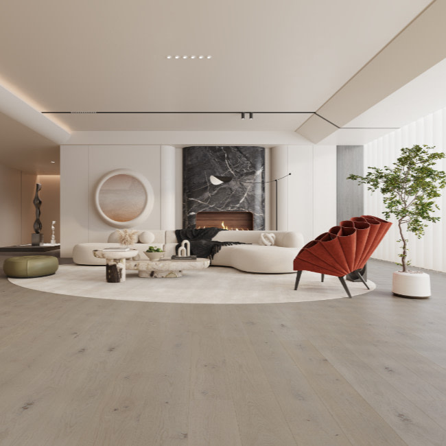 Timba Floor 12mm Aspen Click Engineered Oak Flooring Brushed & Matt Lacquered 190mm Wide