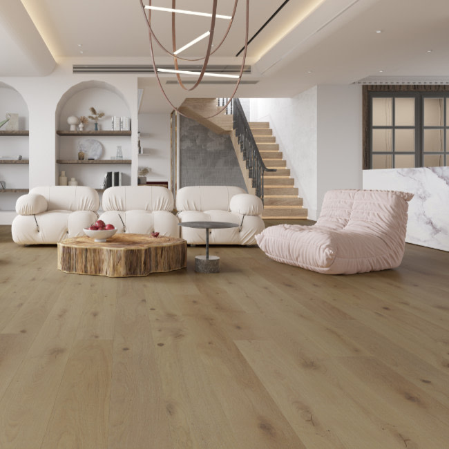 Timba Floor Embleton 12mm Click Engineered Oak Flooring Brushed & Matt Lacquered 190mm Wide