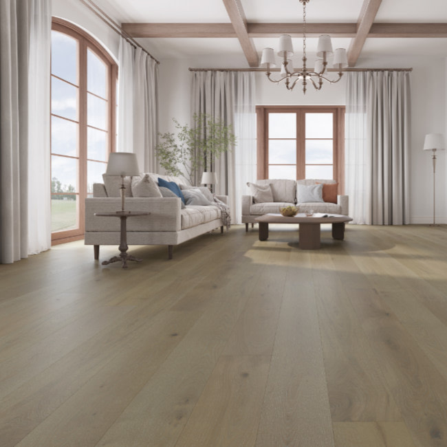 Timba Floor Misted 12mm Click Engineered Oak Flooring Brushed & Matt Lacquered 190mm Wide