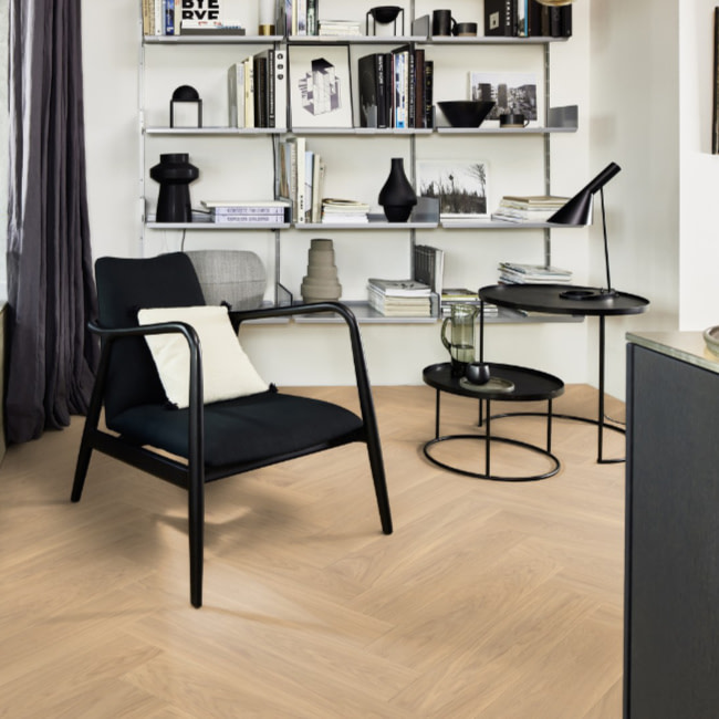 Boen Herringbone Click Adagio Oak White Engineered Flooring Oiled