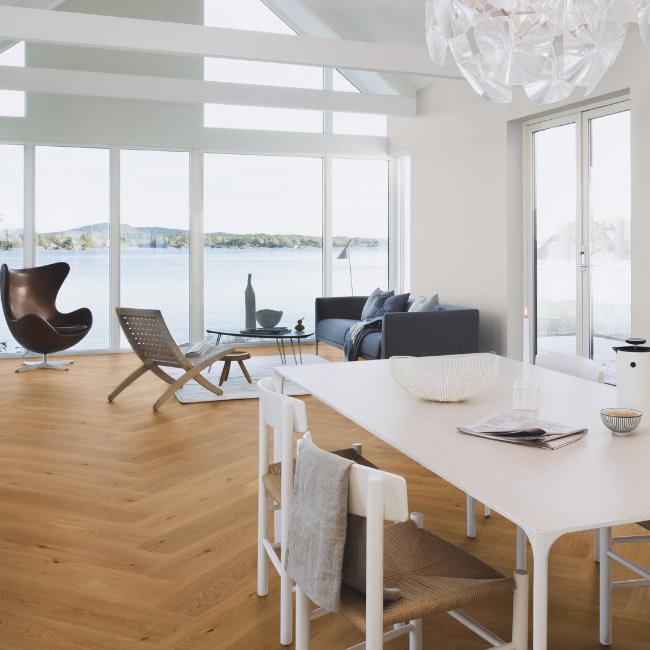 Boen Herringbone Click Castle Animoso Oak Engineered Flooring Brushed Oiled