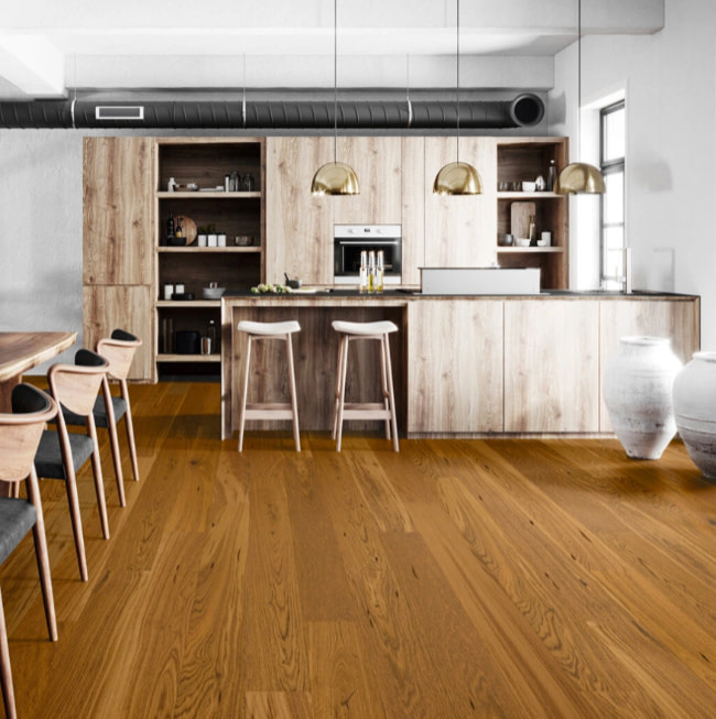 Timba Floor 14mm European Engineered Dark Oak Flooring 5G Click Lacquered 155mm