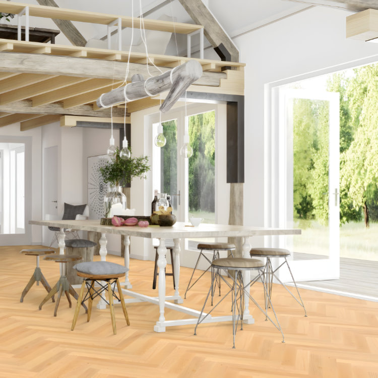 Prestige Ash Nature Oiled Herringbone Flooring