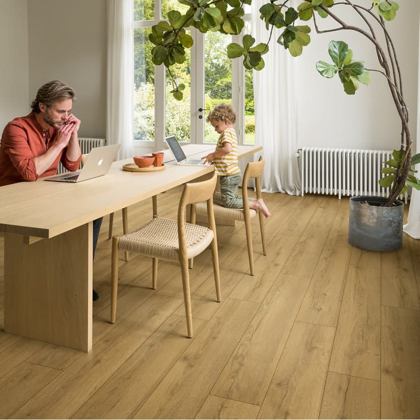 Quick-Step Classic Honey Brown Oak Laminate Flooring CLM5792