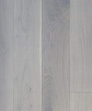 14mm Pure White Engineered Oak Flooring Brushed & Lacquered 190mm Wide