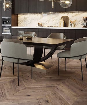 French Chateua Chevron Engineered Oak Flooring T&G