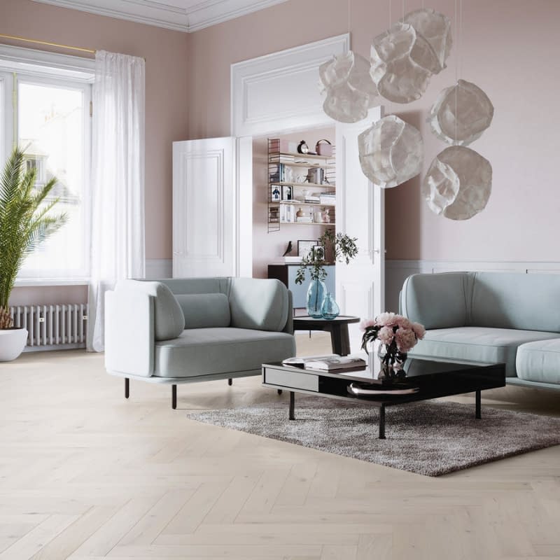 Timba Floor White Oak Click Herringbone Engineered Flooring Brushed Lacquered ENG-OAK-2064