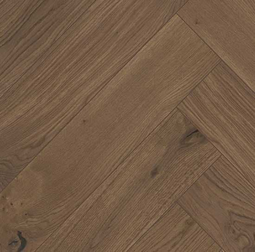 Click Herringbone Engineered Dark Stained Oak Flooring Brushed & Oiled