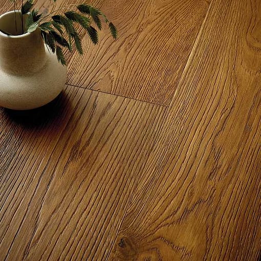 Contemporary Engineered Congaree Smoked Oak Flooring Brushed & UV Oil