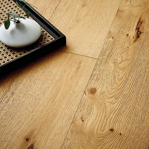 Contemporary Engineered Nanzen Oak Flooring Brushed & UV Oil
