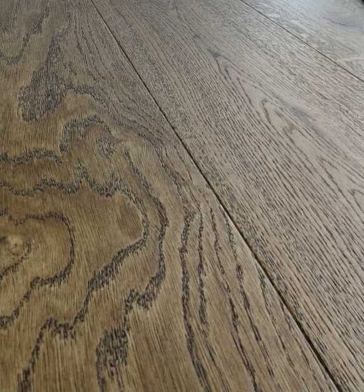 14mm Nutmeg Engineered Oak Flooring Brushed & Lacquered 190mm Wide
